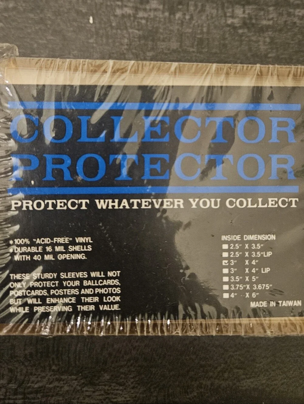 Lot of 2 Vintage Collector Protector Rigid Plastic Sleeves - Acid-Free